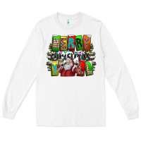White merry christmas yall Long Sleeve Tee - CowhideDigitalArt