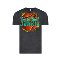 Vintage Black basketball junkie Vintage Tee - texasbilliewilder