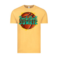 Vintage Mustard basketball junkie Vintage Tee - texasbilliewilder