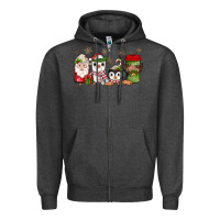 Charcoal Heather Christmas coffee Zipper Hoodie - JahusDesignShop