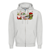 Dove Grey Christmas coffee Zipper Hoodie - JahusDesignShop