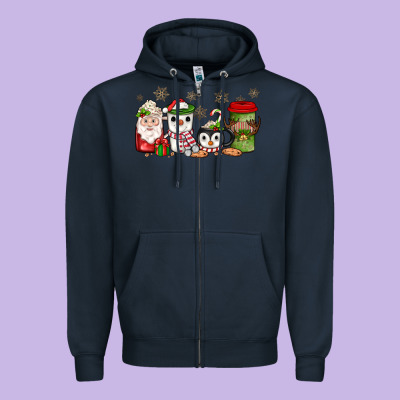 Christmas Coffee Zipper Hoodie Designed By Jahusdesignshop