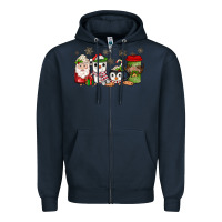 Navy Christmas coffee Zipper Hoodie - JahusDesignShop