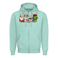 Seafoam Christmas coffee Zipper Hoodie - JahusDesignShop