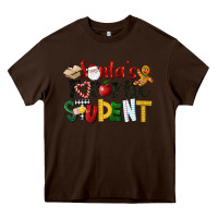 Chocolate Brown santa's favorite student christmas Heavy Core Tee - LillyAllenDesigns