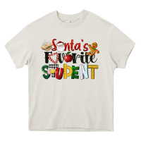 Cream santa's favorite student christmas Heavy Core Tee - LillyAllenDesigns