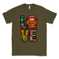 Army Green Love Halloween Lips Classic Tee - CowhideDigitalArt