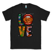 Black Love Halloween Lips Classic Tee - CowhideDigitalArt
