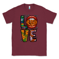 Burgundy Love Halloween Lips Classic Tee - CowhideDigitalArt