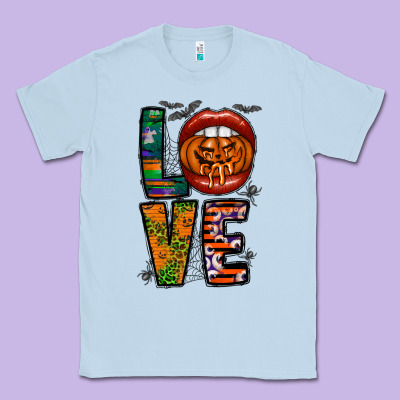 Love Halloween Lips Classic Tee Designed By Cowhidedigitalart
