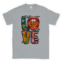 Heather Grey Love Halloween Lips Classic Tee - CowhideDigitalArt