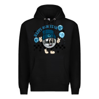 Black happy new year disco ball Premium Hoodie - MaliasSmallBusiness