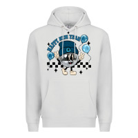 Dove Grey happy new year disco ball Premium Hoodie - MaliasSmallBusiness