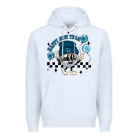 White happy new year disco ball Premium Hoodie - MaliasSmallBusiness