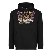 Black grow in grace Heavyweight Hoodie - NancyCooperArtShop