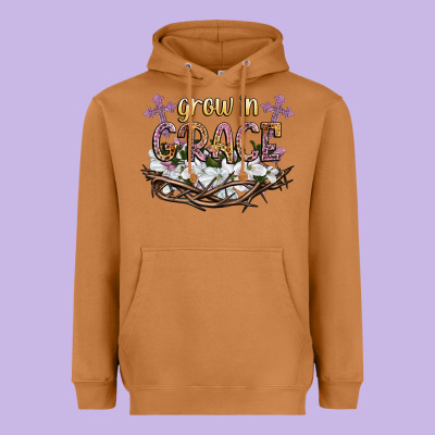 Grow In Grace Heavyweight Hoodie Designed By Nancycooperartshop