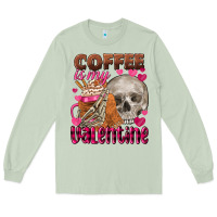 Matcha coffee is my valentine skull Long Sleeve Tee - FaDigitalArtStudio