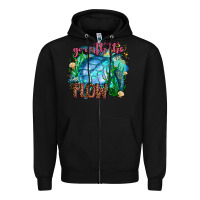 Black go with the flow Zipper Hoodie - AdoDesignShop