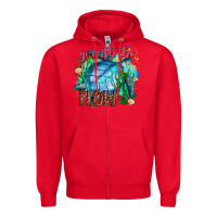 Red go with the flow Zipper Hoodie - AdoDesignShop