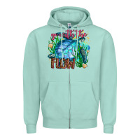 Seafoam go with the flow Zipper Hoodie - AdoDesignShop