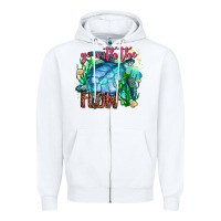 White go with the flow Zipper Hoodie - AdoDesignShop