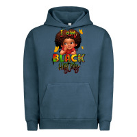 Pigment Midnight Navy i am black history juneteenth Urban Hoodie - LillyAllenDesigns