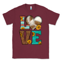 Burgundy western volleyball love Classic Tee - HRA Design Shop