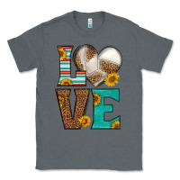 Charcoal Heather western volleyball love Classic Tee - HRA Design Shop
