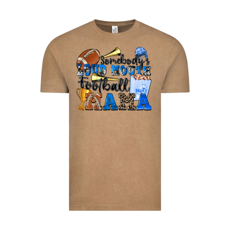 Somebody's Loud Mouth Football Mama Vintage Tee by Zillion Design Studio | Teevron