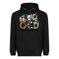 Black ocd obsessive cow disorder Heavyweight Hoodie - Jasminsmagicworld