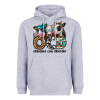 Heather Grey ocd obsessive cow disorder Heavyweight Hoodie - Jasminsmagicworld