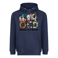 Navy ocd obsessive cow disorder Heavyweight Hoodie - Jasminsmagicworld