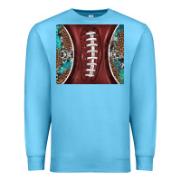 Ocean Blue western pattern and american football Premium Sweatshirt - BarkalooDesign