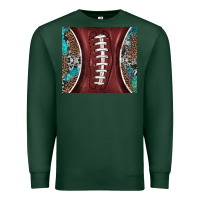 Sports Green western pattern and american football Premium Sweatshirt - BarkalooDesign