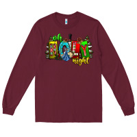 Burgundy oh holy night Long Sleeve Tee - CowhideDigitalArt