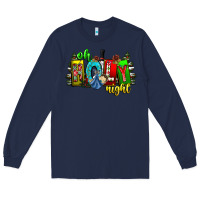 Navy oh holy night Long Sleeve Tee - CowhideDigitalArt