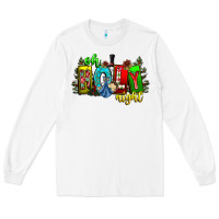 White oh holy night Long Sleeve Tee - CowhideDigitalArt
