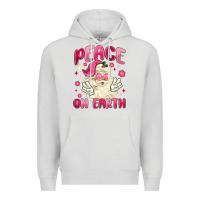 Dove Grey peace on earth Premium Hoodie - MaliasSmallBusiness