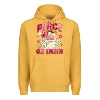 Mustard peace on earth Premium Hoodie - MaliasSmallBusiness