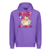 Purple peace on earth Premium Hoodie - MaliasSmallBusiness