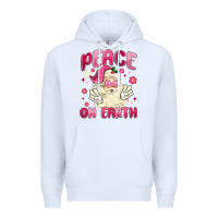 White peace on earth Premium Hoodie - MaliasSmallBusiness