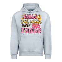 Heather Grey girls just wanna have funds Urban Hoodie - LillyAllenDesigns
