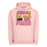 Pigment Salmon girls just wanna have funds Urban Hoodie - LillyAllenDesigns