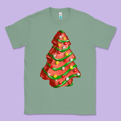 Red Christmas Cake Fa Element Classic Tee Designed By Fadigitalartstudio