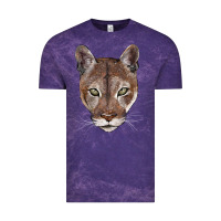 Cloud Purple florida panther  face Vintage Tee - BarkalooDesign