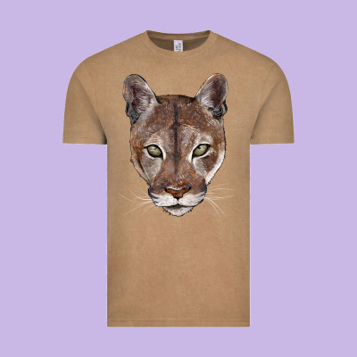Florida Panther  Face Vintage Tee Designed By Barkaloodesign