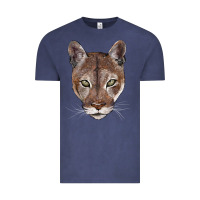 Vintage Denim florida panther  face Vintage Tee - BarkalooDesign