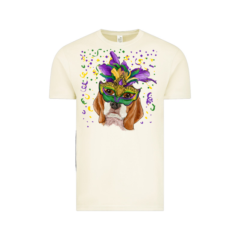 Mardi Gras  Mask Beagle Vintage Tee by RanaPortraitStore | Teevron