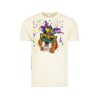 Vintage Arctic mardi gras  mask beagle Vintage Tee - RanaPortraitStore