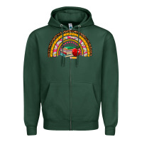 Sports Green back to school rainbow Zipper Hoodie - AdoDesignShop